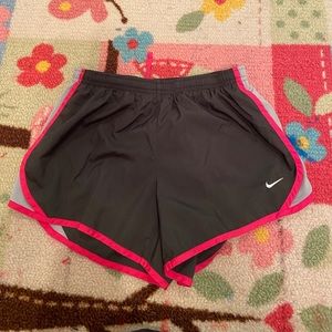 pink and gray nike shorts